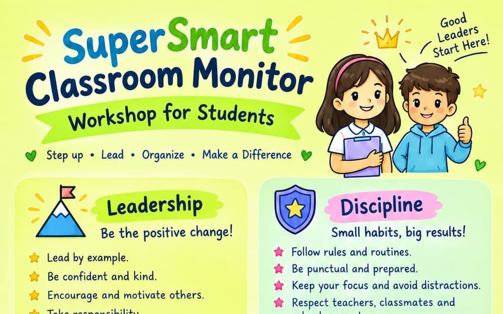 SuperSmart Classroom Monitor syllabus poster