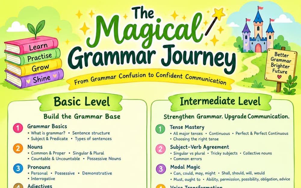 The Magical Grammar Journey syllabus poster