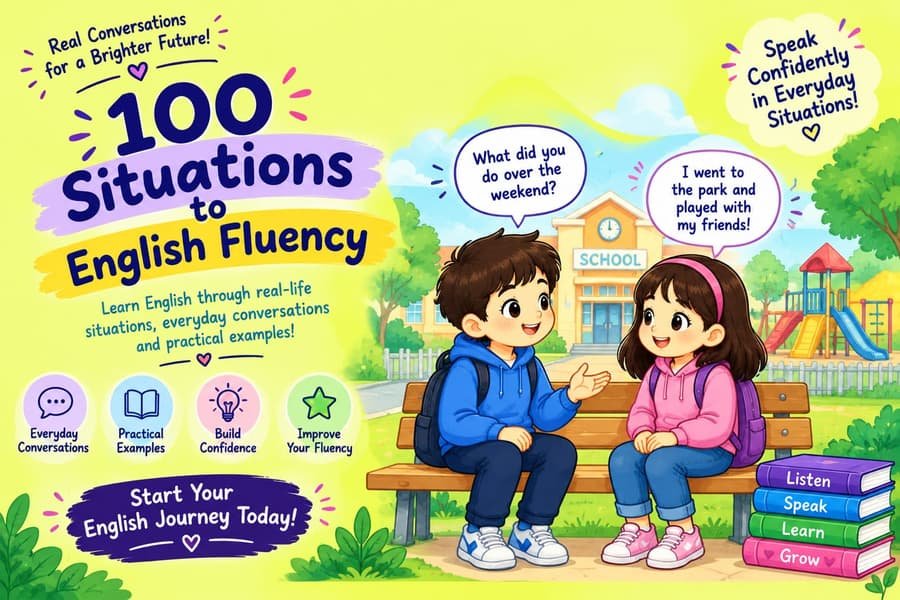 Full syllabus for 100 Situations to English Fluency